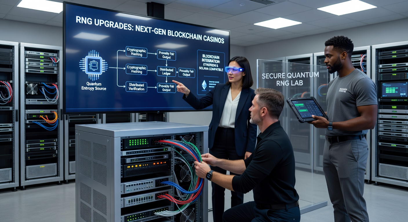 Diagramm zur Implementierung von VRF-Upgrades in dezentralen Casino-Plattformen mit Layer-2-Integration
