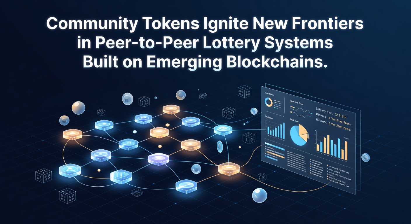 Illustration von Community-Token in Peer-to-Peer-Lotteriesystemen auf Blockchains