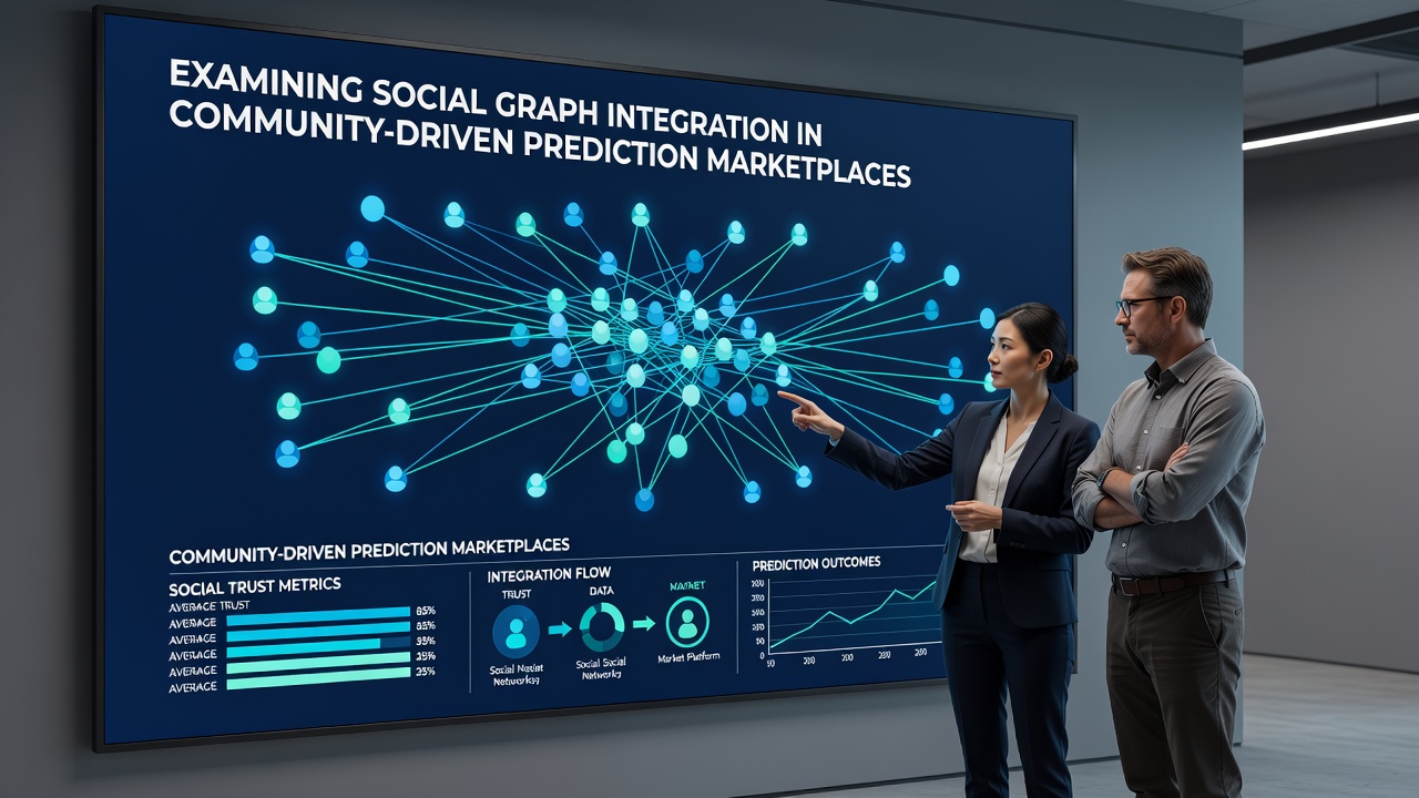Netzwerkvisualisierung zeigt Verbindungen und Cluster in Prognosemärkten