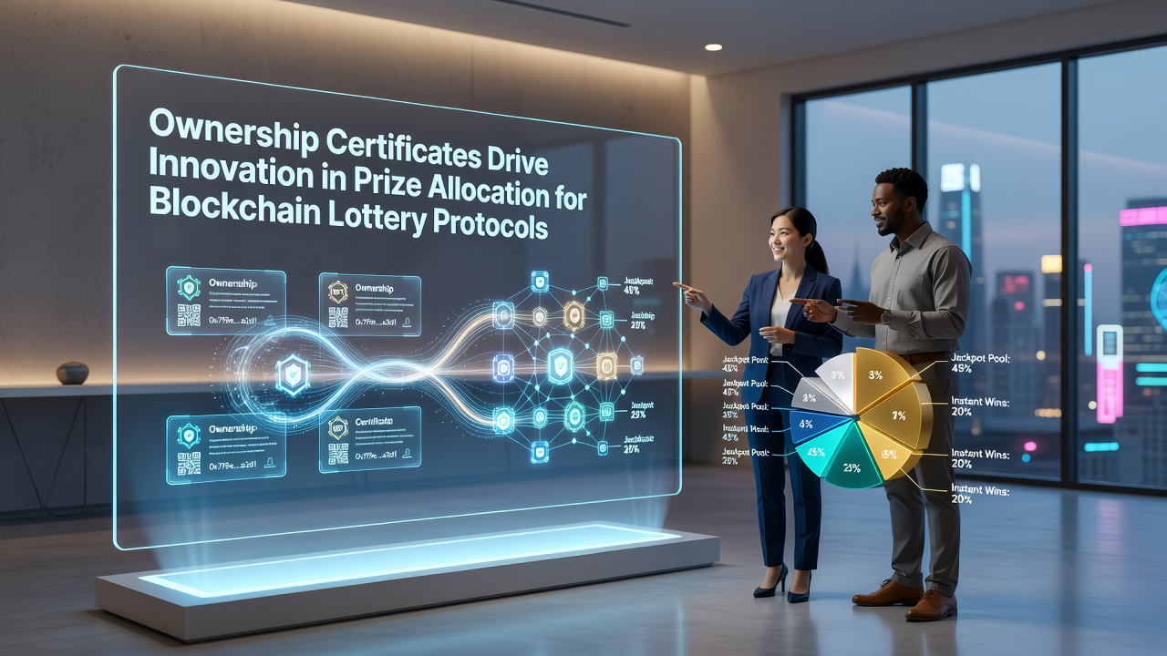 Darstellung von Eigentumszertifikaten in einer Blockchain-Lotterieumgebung mit digitalen Token und Netzwerkstrukturen